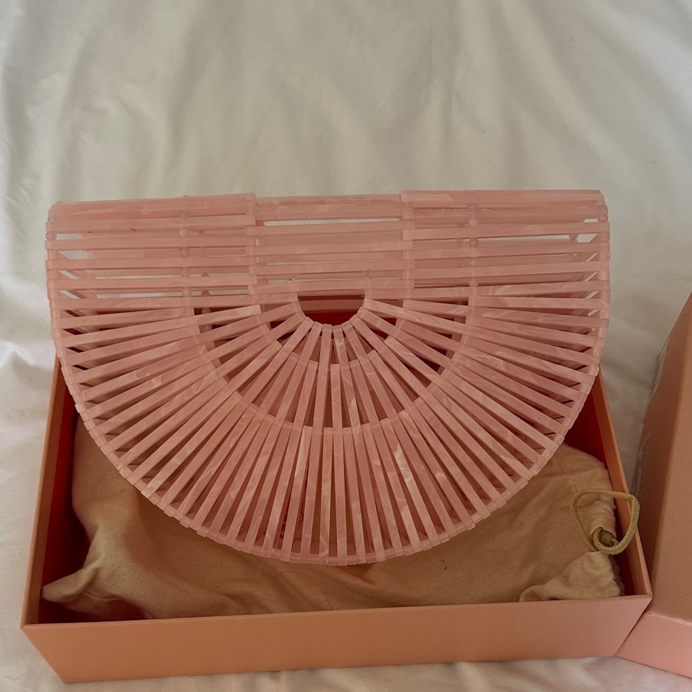 Cult Gaia Pink Arc Clutch